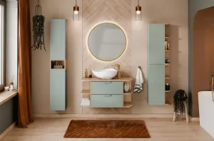ArtCom Vysoká skrinka ASTER Green ASG 2SP/2UR