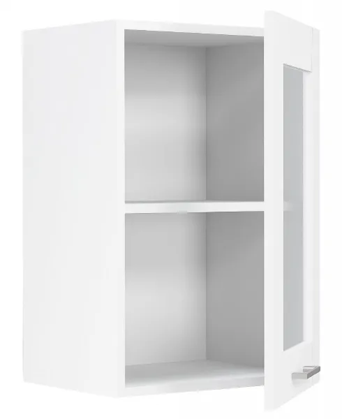 VCM Nástěnná skříňka ze skla 40 cm „Colura“, bílá
