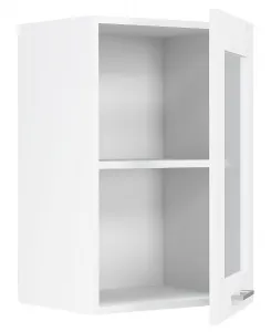 VCM Nástěnná skříňka ze skla 40 cm „Colura“, bílá