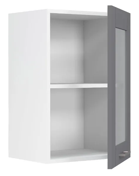 VCM Nástěnná skříňka ze skla 40 cm „Colura“, antracitová