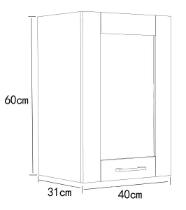 VCM Nástěnná skříňka 40 cm „Colura“, bílá