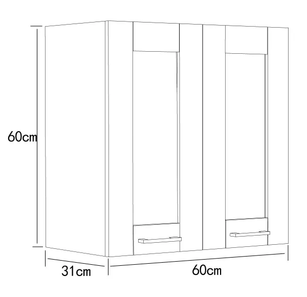 VCM Nástěnná skříňka 60 cm „Colura“, bílá