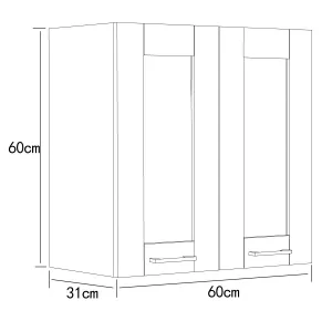 VCM Nástěnná skříňka 60 cm „Colura“, bílá