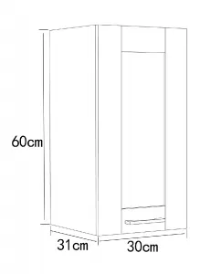 VCM Nástěnná skříňka 30 cm „Colura“, bílá