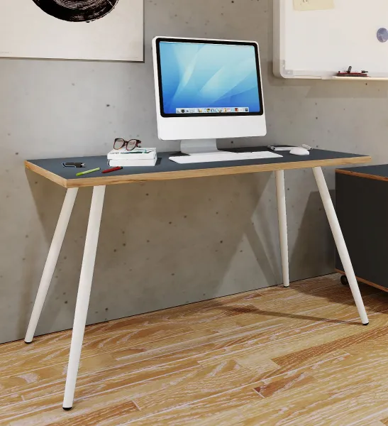 VCM psací stůl „Salia“ 138x80 WH, bílý