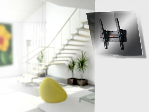 Univerzální nástěnný držák VCM „WN 120“ s naklápěcím mechanismem, černý