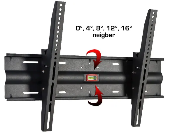 Univerzální nástěnný držák VCM „WN 120“ s naklápěcím mechanismem, černý