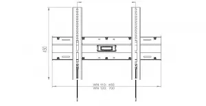 Univerzální nástěnný držák VCM „WN 120“ s naklápěcím mechanismem, černý