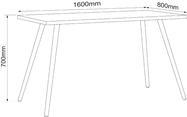 VCM psací stůl „Salia“ 160x80, bílý