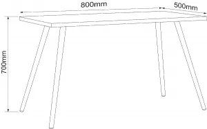 VCM Stůl „Salia“ 80x50, dub sonoma