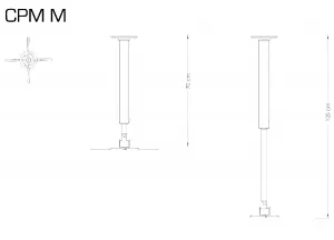Držák projektoru VCM „CPM M“, stříbrný