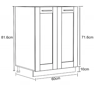 VCM Spodní skříňka 60 cm „Colura“, bílá