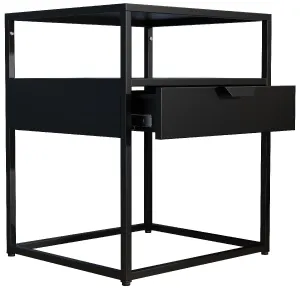 VCM Noční stolek „Flokas M“, černý