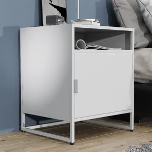 VCM Noční stolek „Flokas L“, bílý