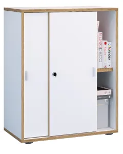 VCM Posuvná skříňka se 2 přihrádkami „Salia“ B60, bílá
