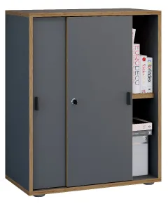 VCM Posuvná skříňka se 2 přihrádkami „Salia“ B60, antracitová