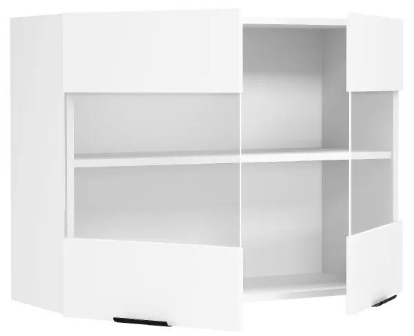 VCM Nástěnná skříňka ze skla 80 cm "Fasola", bílá