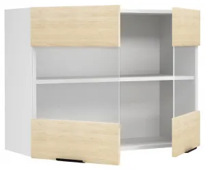 VCM Nástěnná skříňka sklo 80 cm "Fasola", dub medový