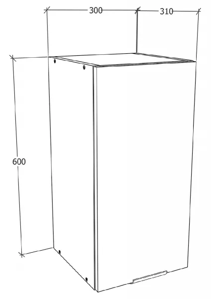VCM Nástěnná skříňka 30 cm "Fasola", dub medový