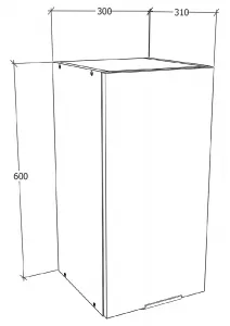 VCM Nástěnná skříňka 30 cm "Fasola", dub medový