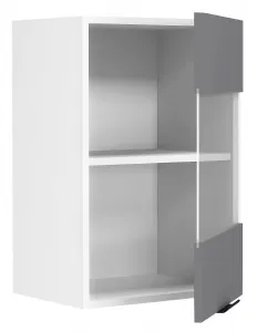 VCM Nástěnná skříňka ze skla 40 cm "Fasola", antracitová