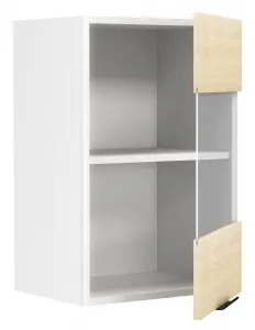 VCM Nástěnná skříňka sklo 40 cm "Fasola", dub medový