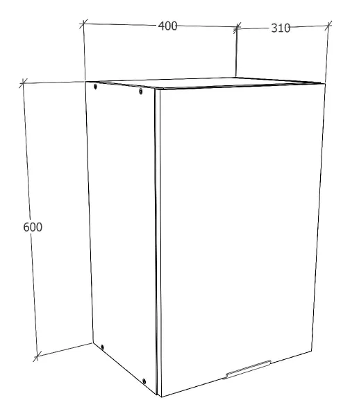 VCM Nástěnná skříňka 40 cm "Fasola", bílá