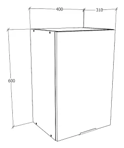 VCM Nástěnná skříňka 40 cm "Fasola", bílá