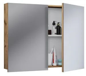 VCM LED zrcadlová skříňka 60 cm "VCB 1", dub medový