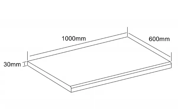 VCM Kuchyňská pracovní deska 100x60 "Fasola", Dub medový