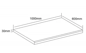 VCM Kuchyňská pracovní deska 100x60 "Fasola", Dub medový