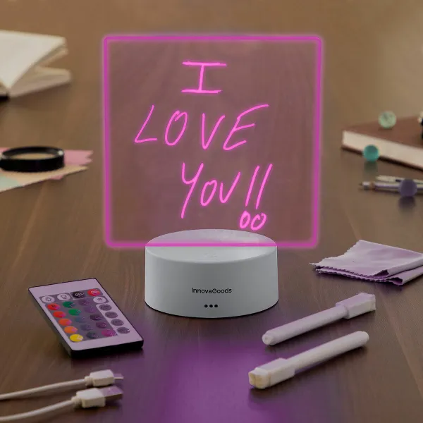 InnovaGoods Tabulka LED na zprávy a poznámky Lemo