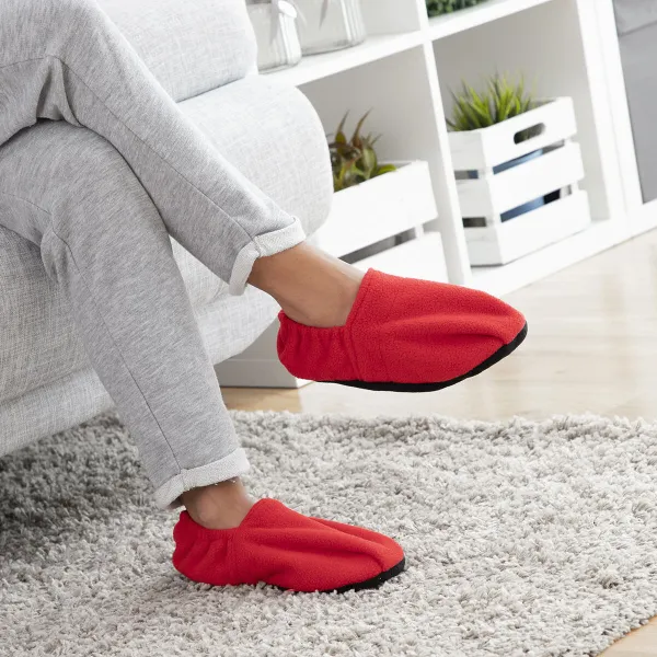 InnovaGoods Nahřívací bačkory, červené