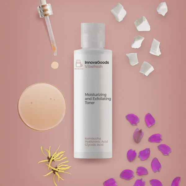 InnovaGoods Hydratační a exfoliační tonikum na obličej Kombucha Vibefresh 150 ml