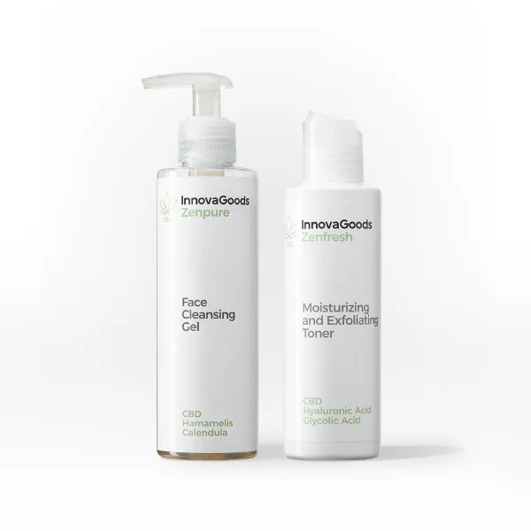 InnovaGoods Dvojbalíček na čištění obličeje CBD