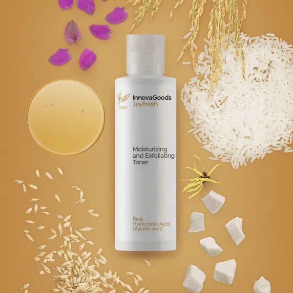 InnovaGoods Hydratační a exfoliační tonikum na obličej Rice Joyfresh 150 ml