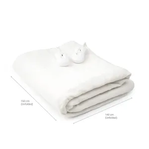 InnovaGoods Dvojlůžkový elektrický ohřívač Blewarm 60+60 W 140 x 160 cm, bílý