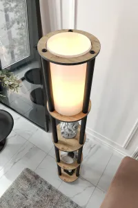 Opviq Stojacia lampa KS-11107 orech
