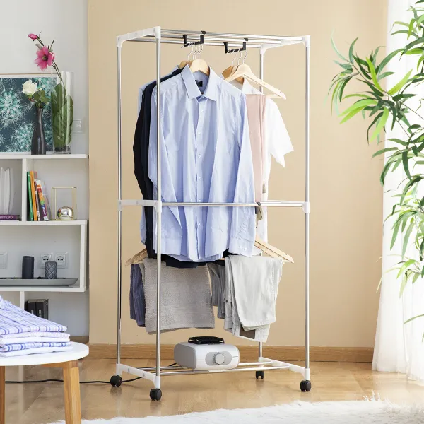 InnovaGoods Přenosný elektrický sušák s 2 výškami Dupledry Blue 1200 W