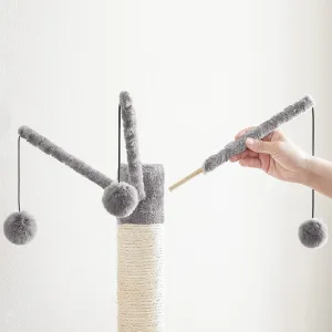 Škrabadlo pre mačky Vasagle Monta 150 cm s toaletou sivé