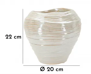 Mauro Ferretti Váza Roundy 22 cm perleťová