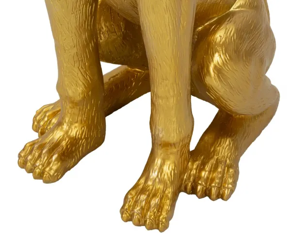 Mauro Ferretti Dekoratívna socha Dog Pit s podnosom 74 cm zlatá