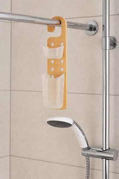 BERILO Závesný bambusový organizér ORGO 44 cm hnedý