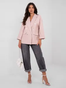 Svetloružový blazer s gombíkmi