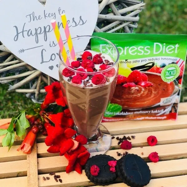 Čokoládovo-malinový koktail Express Diet, 60 g