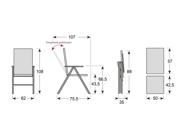 Doppler TAMAN LEVERTON FSC®, rozkladací stôl 240/300, 6+2+1