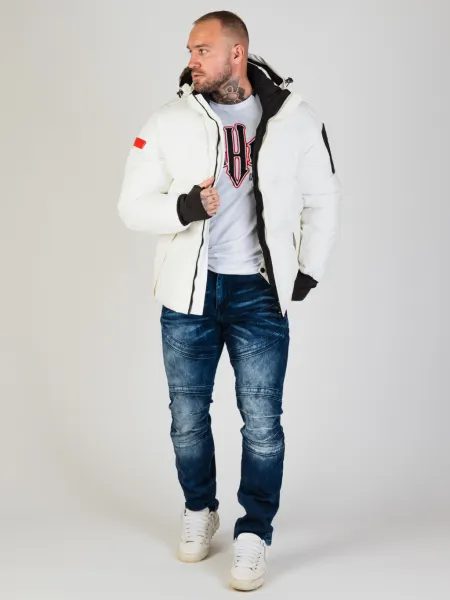 Pánska bunda CIPO & BAXX CM228 WHITE Farba: Biela, Konfekčná veľkosť: M