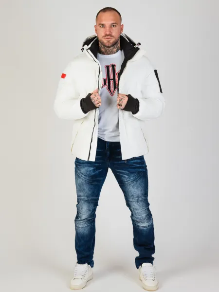 Pánska bunda CIPO & BAXX CM228 WHITE Farba: Biela, Konfekčná veľkosť: M