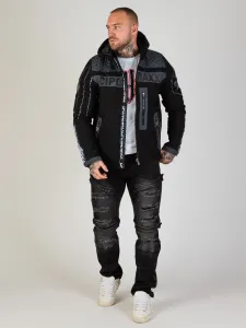 Pánska bunda CIPO & BAXX CJ275 GREY-BLACK Farba: Čierna, Konfekčná veľkosť: M