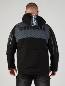 Pánska bunda CIPO & BAXX CJ275 GREY-BLACK Farba: Čierna, Konfekčná veľkosť: M